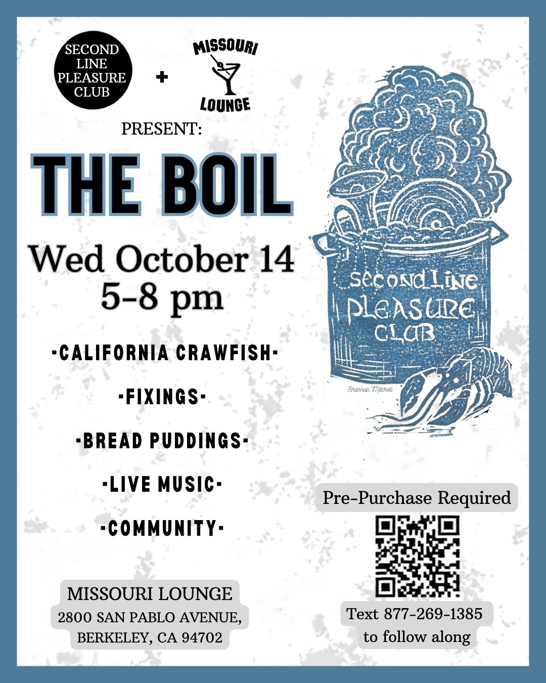Crawfish boil at Missouri Lounge Berkeley — Second Line Pleasure Club